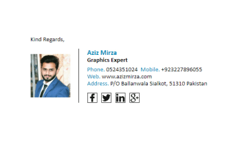 create professional animated clickable html signature design