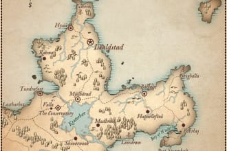 create a tolkien style fantasy map for your setting