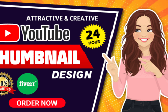 design attractive youtube thumbnail