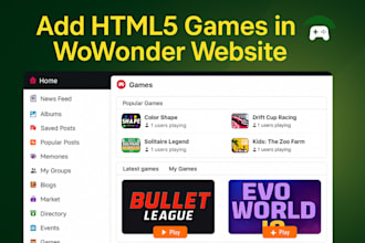 install games in wowonder website