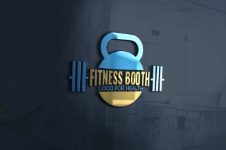 design fitness, health, gym, and sports logo with 24 hours
