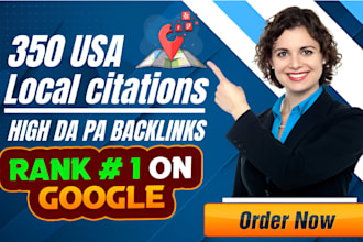 create 350 USA local citations to boost your local SEO and google ranking