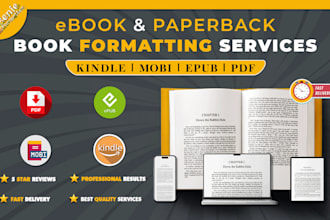 do kindle formatting, paperback ebook formatting