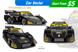 design vector vintage illustration of car any vehicle