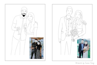 draw an outline line art for your photo
