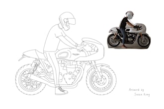 draw an outline line art for vehicle