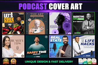 design a professional podcast cover art