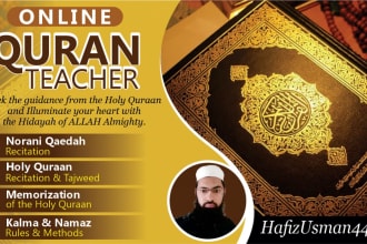 be your online quran teacher, quran tutor, learn tajwid and qirat