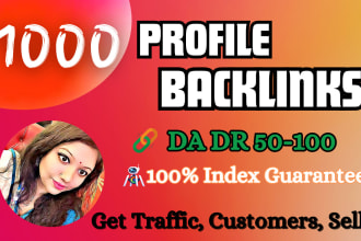 build 600 high da dr profile backlinks manually