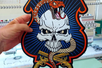 do embroidery digitizing design into dst, pes file in 1 hour