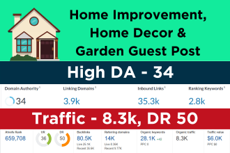 publish home improvement, home decor and garden guest post