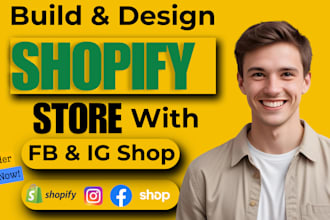 develop shopify printify store with instagram shop
