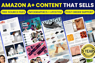 design high converting amazon a plus content and ebc product listing