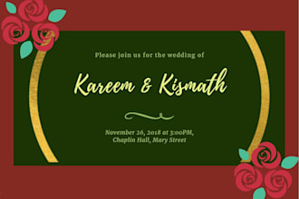 design beautiful birthday and reception card