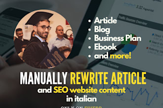manually rewrite and editing ai and SEO content in italian
