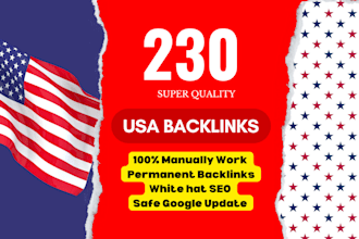build 230 super quality USA pr9 high da seo backlinks
