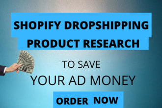 do product research and product hunting for shopify dropshipping store