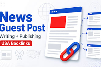 write and publish USA news blog guest post with SEO backlink services