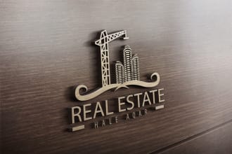 do modern real estate, mortgage, construction property logo design