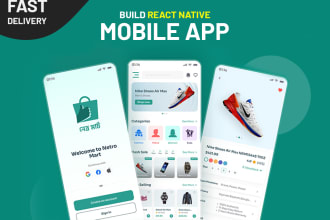 develop android and ios mobile apps using react native