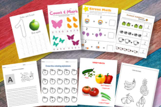 design custom worksheets, workbooks and activity books