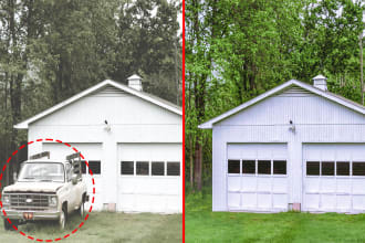 real estate photo editing, remove objects in photoshop