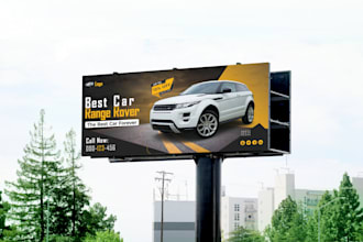 design billboard, signage, sign board, yard sign or banner