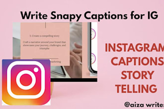 write snappy captions for instagram and post on you ig