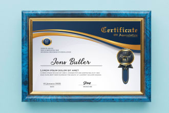 design custom award certificate, diploma certificate templates in 24 hours