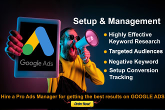 setup, manage, optimize google PPC ads campaign, ad expert,  audit specialist