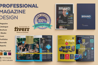 do professional digital magazine or newspaper, catalog layout