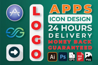 do custom unique vector line icon for website, apps or band
