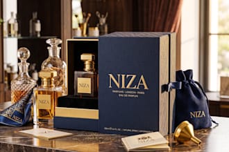 design luxury perfume box, sleeve, packaging box with dielines