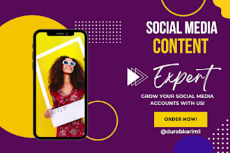 be your content creator and social media manager