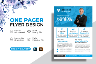 design mordern flyer, sale sheet or one pager,certificate,diploma certificate