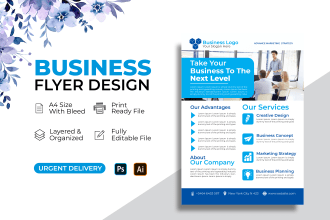 design  business ,corporate, medical, dental,political flyer and eddm postcard