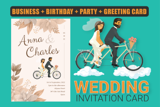 do business party wedding invitation and greeting card
