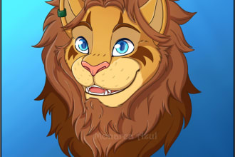 draw a furry headshot or icon art commissions