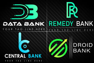 financial accounting banking consulting insurance credit repair bank logo design