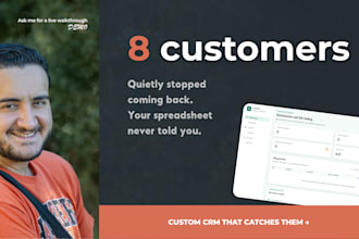 build a custom CRM web app to manage customers and bookings