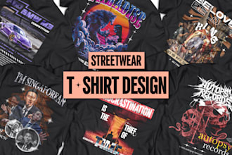 create streetwear t shirt design for your brand