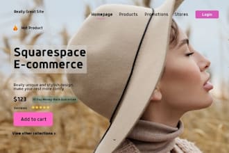 design squarespace store and squarespace ecommerce website
