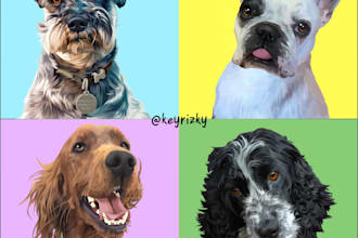 make custom vector illustration of your pet