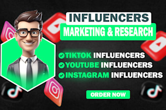 find best tiktok instagram and youtube influencers list for influencer marketing
