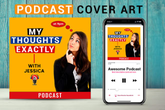 design professional podcast cover art
