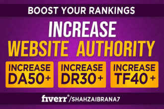 increase da dr and tf of your website