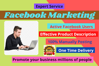 do facebook marketing and promote for any USA company
