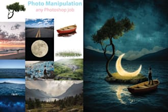 do photo manipulation and blend images  any adobe photoshop job