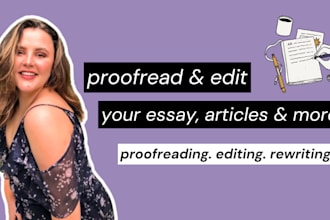proofread, line edit and copy edit your writing