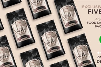 design professional food product labels and packages